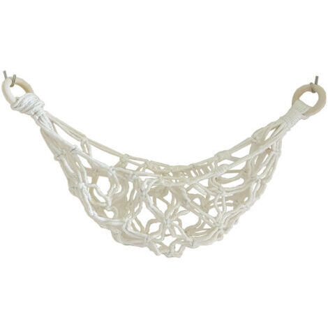 50cm Hamac de Fruits en , avec 2 Crochets à Vis 100% Coton Tissé à la Main Peu Encombrant Hamac pour Fruits et Légumes sous Armoire pour Cuisine Maison Stockage de Camping Car