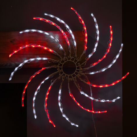 50cm Light up Christmas Spinner Decoration with 128 Red and White LEDs
