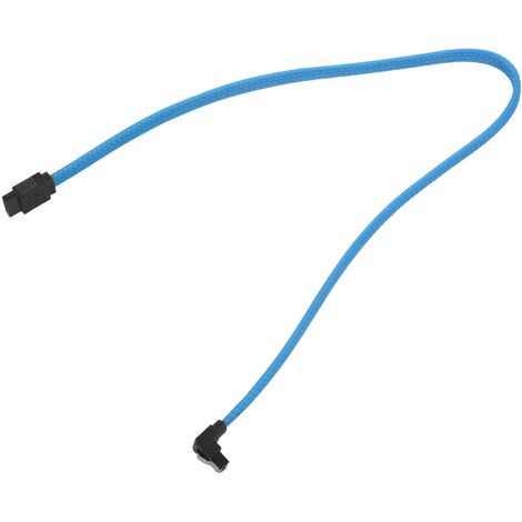 50cm Sata 3.0 Iii Sata3 7Broches Câble de Données Câbles Ssd 6Gb / S Câble de Données Pour Disque Dur Avec Gaine En Nylon Avec Disque Dur Et Version Gainée de Nylon (Bleu)