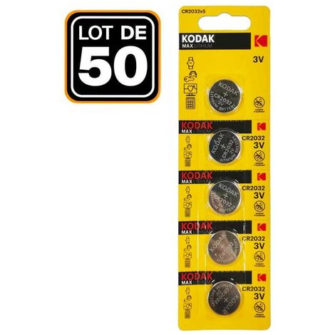 50er-Pack CR2032 3V 210mAh Lithium KODAK Knopfbatterien