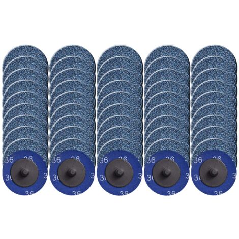 50er-Pack Schnellwechsel-Schleifscheiben, 2-Zoll-Roll-Lock-Scheibe mit Zirkonoxidbeschichtung für die Oberflächenvorbereitung (Körnung 36)