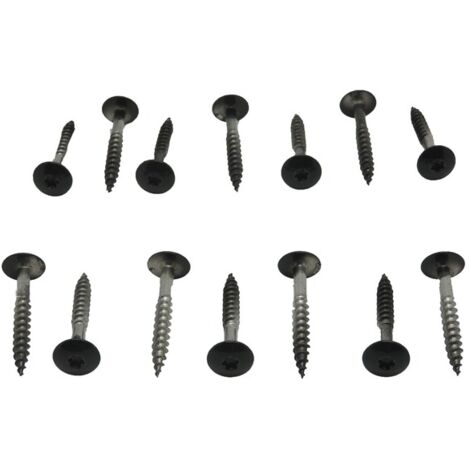 MCCOVER Satz mit 50 lackierten Tork-Schrauben 4,8 x 38 mm für HPL-Verkleidung - Farbe - Schwarz, Schraubenlänge - 38 mm, Deckfläche in m² - 6,25