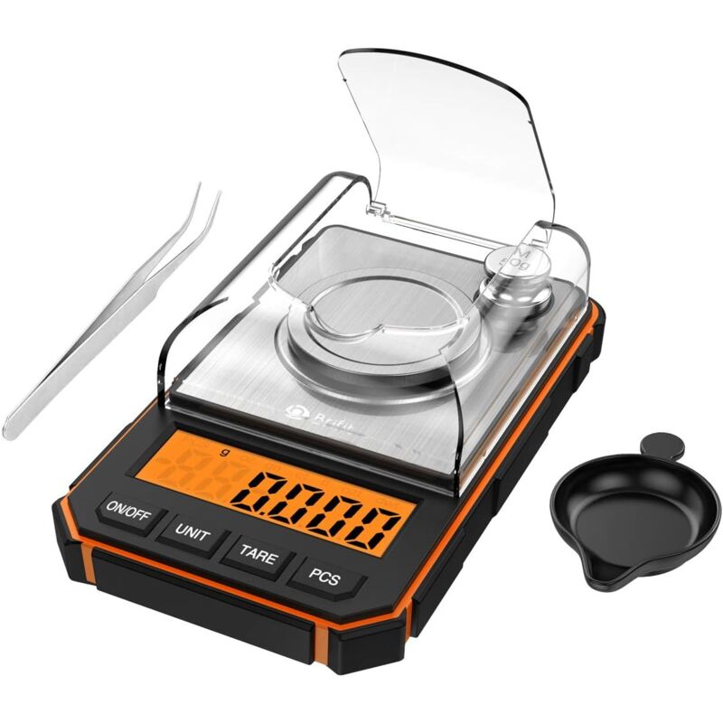 50g x 0.001g Precision Milligram Scale, Electronic Jewelry Scale with led Display Scale, Multifunction, Kitchen, Pocket with Calibration Weight