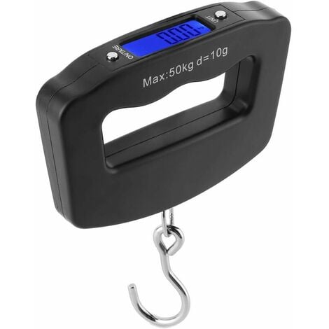 XINUY 50Kg Luggage Weighing Scale, Hanging LCD Display Scale, Portable Hard Durable Light Weight