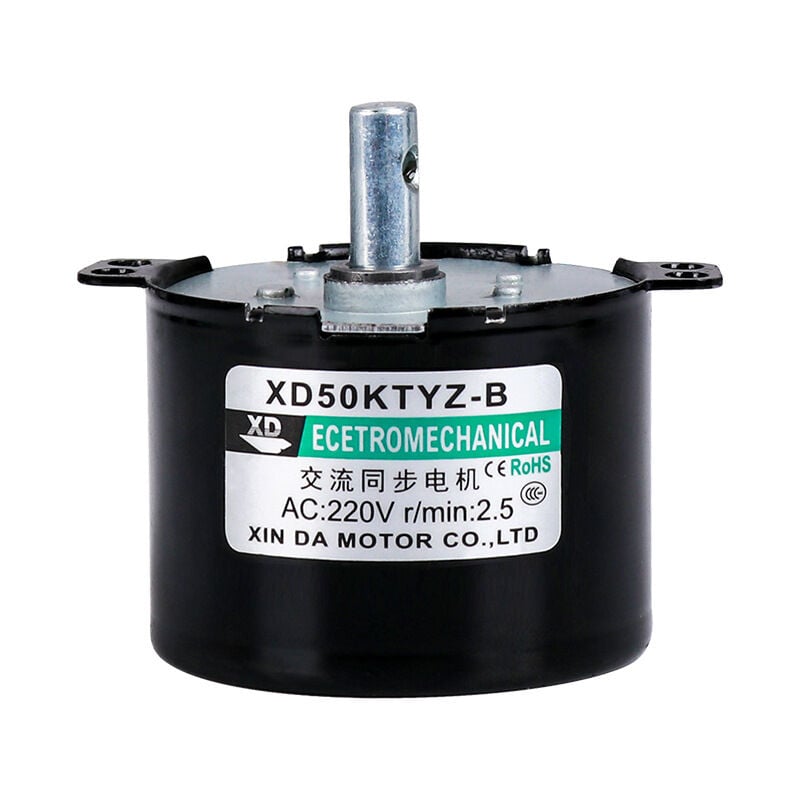 Gotrays - 50KTYZ ac 220V 6W petit moteur électrique synchrone à aimant permanent à basse vitesse cw/ccw 2.5 tr/min