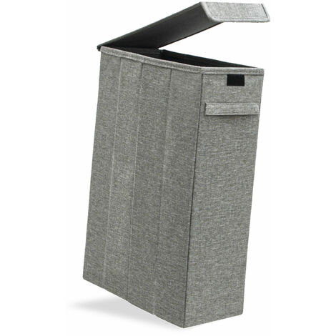 50L Cesto Ropa Sucia con Tapa 20x40x60 Cesto Colada Estrecho Canasta Ropa Sucia