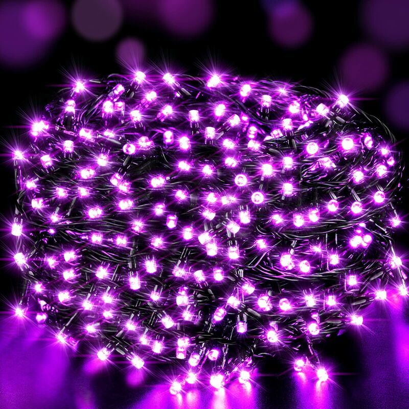 50M Copper Fairy Lights, 1000 led Copper String Lights, Waterproof IP65, Starry Light, Purple, for Indoor Outdoor Decoration, Garden, Christmas,