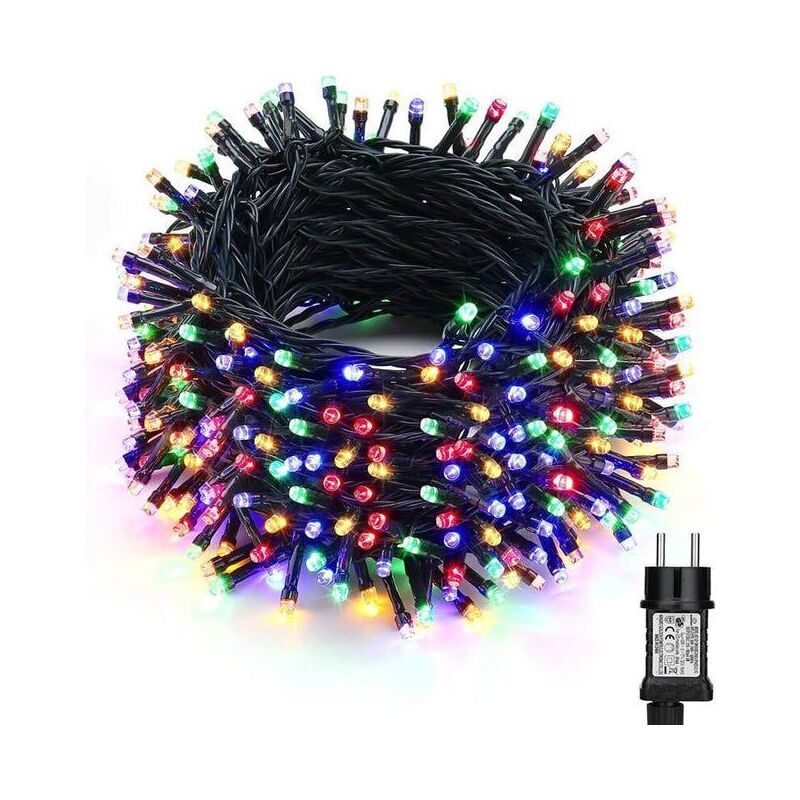50m Guirlande Luminuese Extérieur led 500 led Multicolore avec Prise pour Noël Mariage Fête Maison Jardin