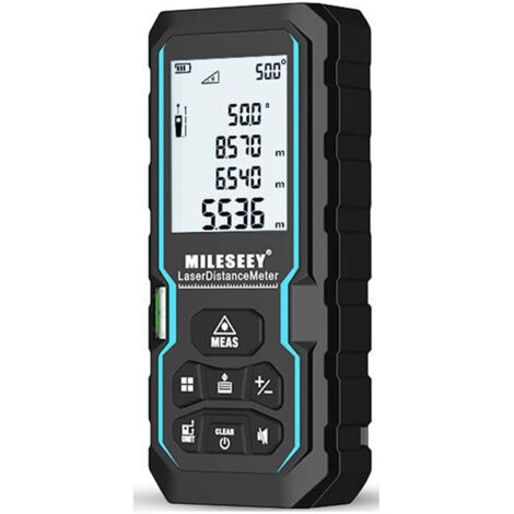 50m Laser Distance Meter – Digital Angle Display, Electronic Level, m/ft/in Conversion, Pythagoras Function