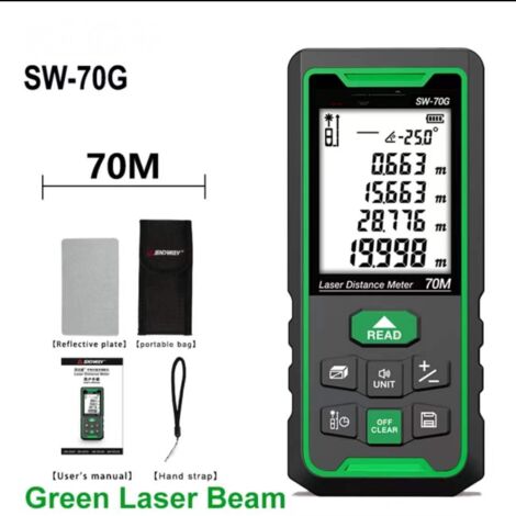 50m Laser Range Finder, Interior Decoration, Electronic Angle Sensor, Distance, Area, Volume Measurement