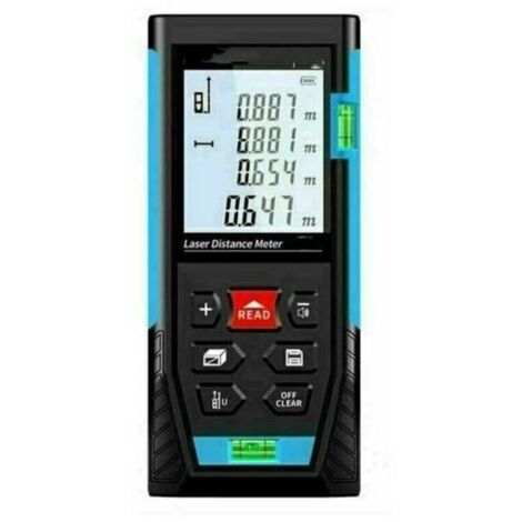 50m Laser Rangefinder, Laser Meter, Calculates Distance, Area, Volume, Pythagorean Function, Stores 99 Data Points, Mute Function, IP54