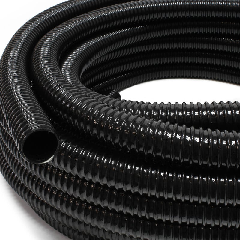 

Manguera flexible para estanque 50 m manguera en espiral reforzado 38 mm (1 1/2") negro PVC arroyo