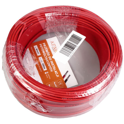 50m Solarkabel Verlängerungskabel rot 4 mm PV Photovoltaik
