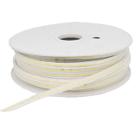 50M Striscia Led COB 8W/M 220V-240V Luce Fredda 6500K 600lm IP65 CRI=80 Angolo 180°