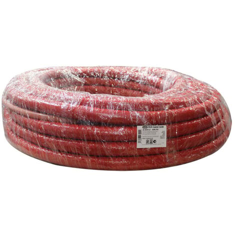 50m Tube PER Prégainé Isolé Ø20 Rouge - 9 mm isolant - Barbi Blansol