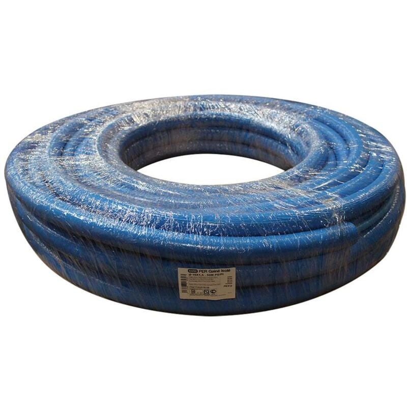 50m Tube per Prégainé Isolé Ø16 Bleu - 9 mm isolant - Barbi Blansol