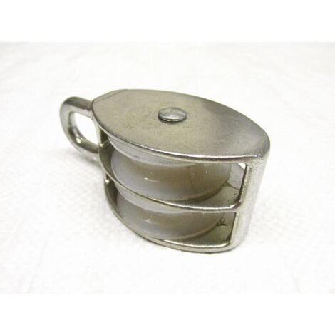50MM Awning Pulley Double Nylon Sheave Fixed Elongated Eye - Rope Line Pulling