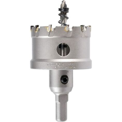 50mm coupeur de trou de dents en carbure de tungstène, TCT Foret de scie trépan pour acier inoxydable, feuille, métal (50mm)