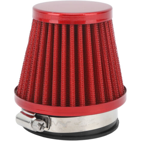 50mm Hochleistungs-Universal-Luftfilter für Offroad-Motorräder, ATVs, Quads, Dirtbikes und Pitbikes (rot).