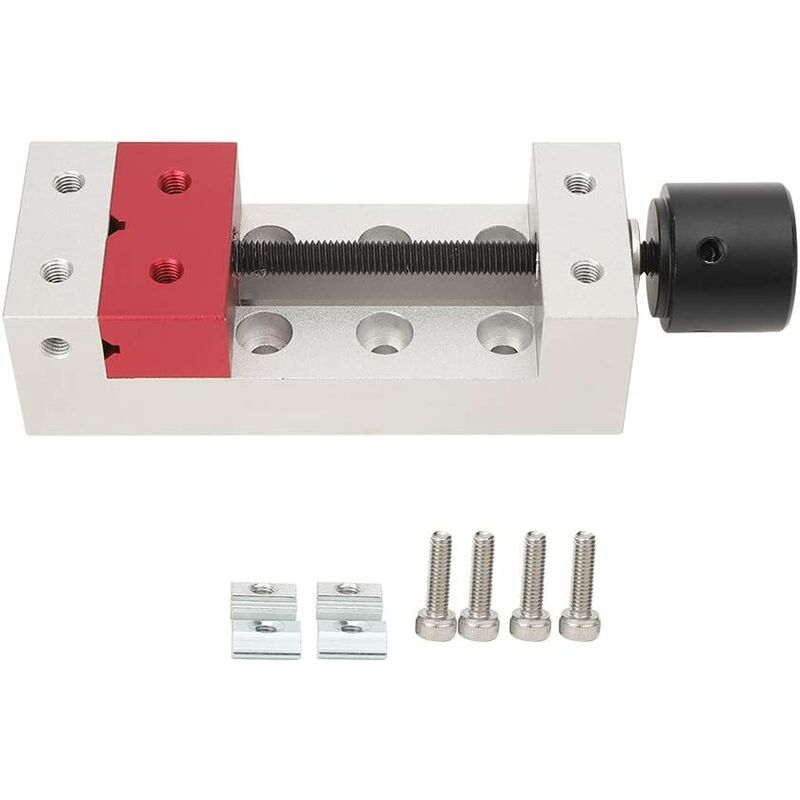 50mm Mini Aluminum Flat Table Clamp, Bench Vise Drill Press Vice Fixing Tool, Mini Tabletop Milling Vise