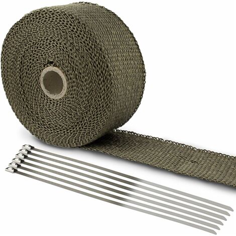 50mm Ruban Isolant Thermique Céramique 15M + Colliers pour Tuyeau Manifold