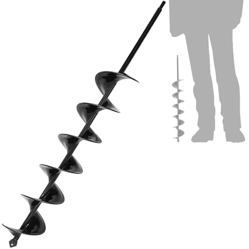 SNQ - 50mm×450mm Auger Drill Bit for Planting - Easy Planter Garden Auger - Bulb & Bedding Plant Augers
