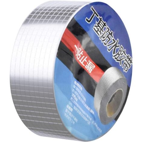 50mmx5m Butyl Aluminum Foil Sealing Tape, Waterproof Adhesive Tape, High Temperature Adhesive Tape, Roof Repair Leak Repair, Bitumen, Waterproof Patches, Self Adhesive