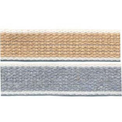 50MT CINTINO COTONE AVANA GRIGIO AVVOLGIBILI mt50x mm22h. rotolo gr30