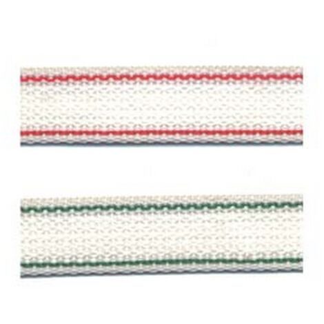 50MT CINTINO NYLON RIGATO ROSSO VERDE AVVOLGIBILI mt50x mm22h. rotolo gr23