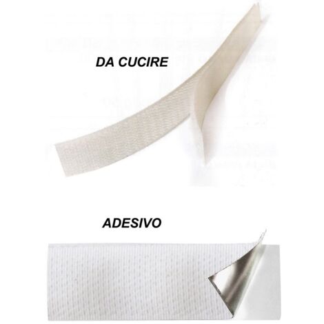 50MT NASTRO VELCROSOSO BIANCO Da cucire Uncino