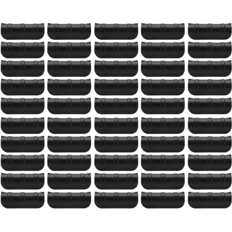 50PCS 10cm Greenhouse Film Clamp Heat Resistant Tube Clip Gardening Frame Pipe Clip for GardenBlack