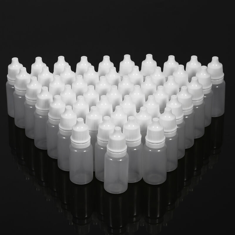 Sjlerst - 50PCS 10ml Volume Bouteilles plastiques compressibles vides Eye Liquid Container Dropper