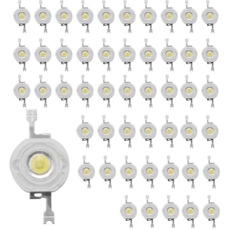 50Pcs 1W Diode High Power Cool White Led Beads 1 Watt Lamp Chip--