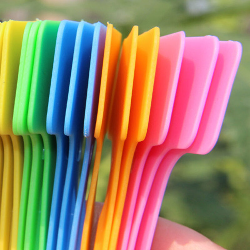 50pcs 6x10cm White Plastic PVC Plant T-type Tags