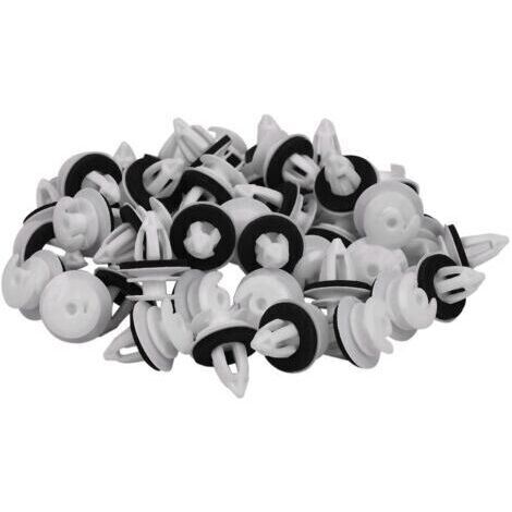 50pcs Clips de panneau de porte avec anneau d’étanchéité compatible Bmw E34 E36 E38 E39 E46 X5 M3 M5 Z3