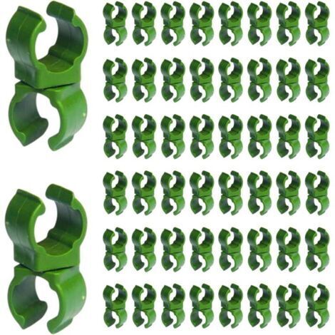 50pcs Connecteurs de pieu de jardin 16 mm Clips poteau tente en plastique pour les cadres serre, support fleurs, configuration tente culture, enjeux plante, structures ja