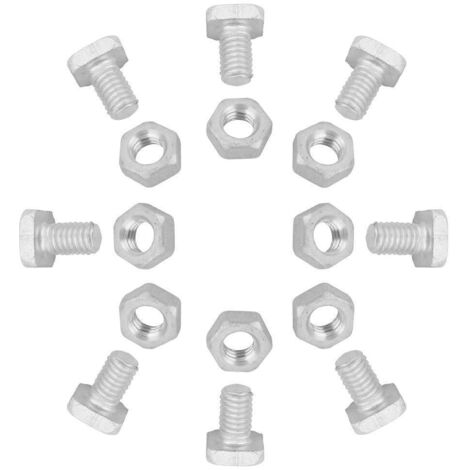 50pcs crous en aluminium + 50pcs boulons crous tote de coupe recadre et boulons M6 x 12 mm ton argent vrac ensemble de matriel