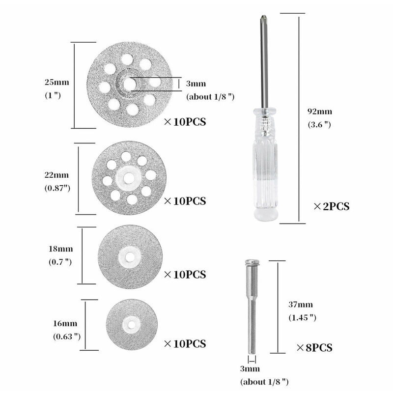 

50pcs diamante de corte de la rueda Kit de Herramientas rotativas Die Grinder metal Cut Off Disco