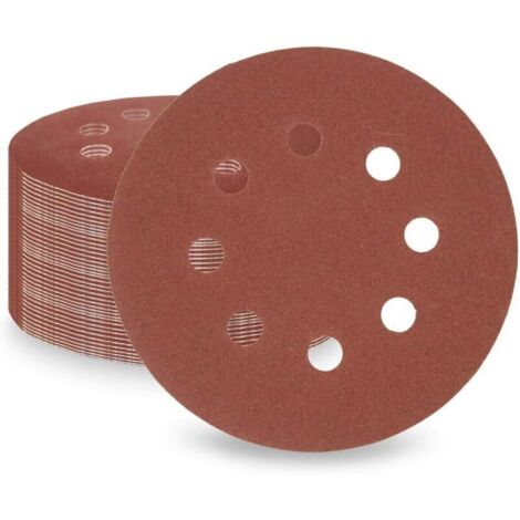 50pcs Feuilles Abrasives , 125mm 5 Pouces 8 Trous Disques Abrasifs Pour Ponceuse Orbitale Et Tous Les Outils Oscillants (800 X 50pcs)