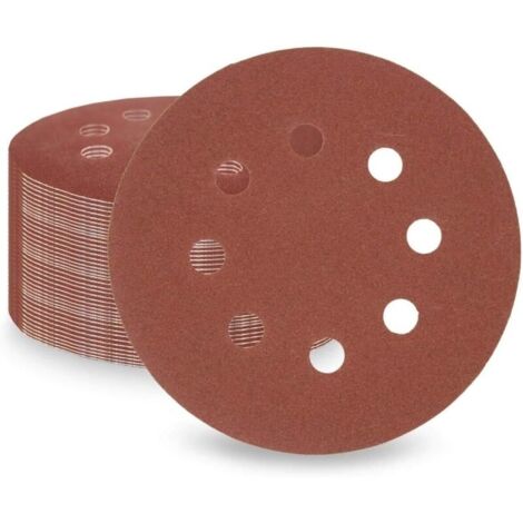 50pcs Feuilles Abrasives , 125mm 5 Pouces 8 Trous Disques Abrasifs Pour Ponceuse Orbitale Et Tous Les Outils Oscillants (800 X 50pcs)