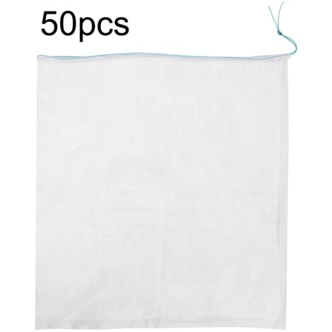 50Pcs Garten Obst Gemüse Schutz Net Mesh Taschen Anti Vogel Kordelzug Tasche Gartenarbeit Werkzeug