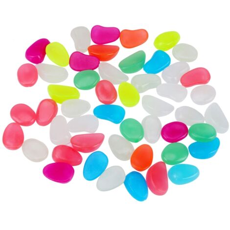 50pcs Glow In The Dark Artificiel Cailloux Lumineux Pierre Aquarium Fish Tank Décor