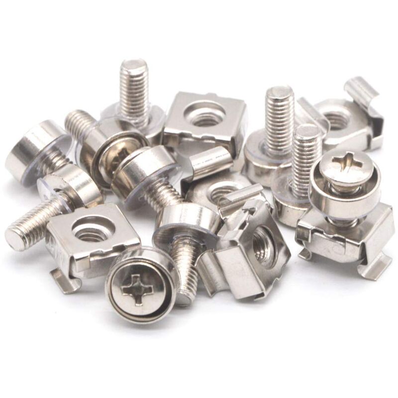 50pcs M5 20mm vis de couronne, 304 vis d'armoire en acier inoxydable, écrou d'encliquetage