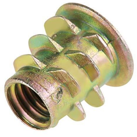 50Pcs M510mm Alliage de Zinc Fileté Insert Nuts à Visser Intérieur Hexagonal Nuts Boulon Fixation Connecteur pour Assortiment De Meubles En Bois