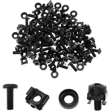 50pcs M6 Ecrou de Cage de Montage pour Rack Vis Kit de Rondelles Pièces Détachée