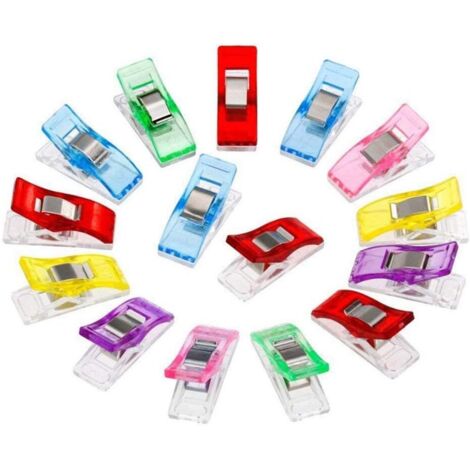 50pcs merveille clips quilting accessoires multicolore goupilles de quilting clips en plastique pinces pour la fabrication de couture-Fei Yu