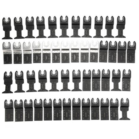 50Pcs Oscillant Lames de Scie Bimetal Quick Release Kit Combinaison Ensemble De Coupe/Percussion Outil