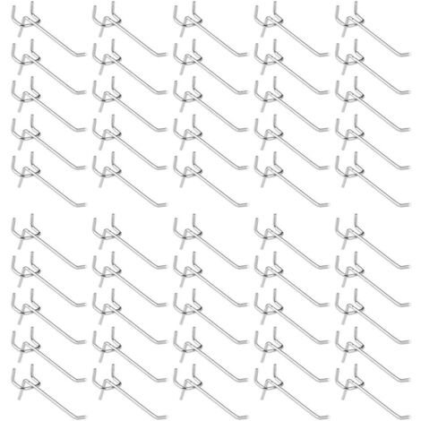 50pcs Pegboard Hooks, Wall Shelf Hooks for Display Pegboard Garage Shop Tools Storage Hanger Wall Shelf Hooks