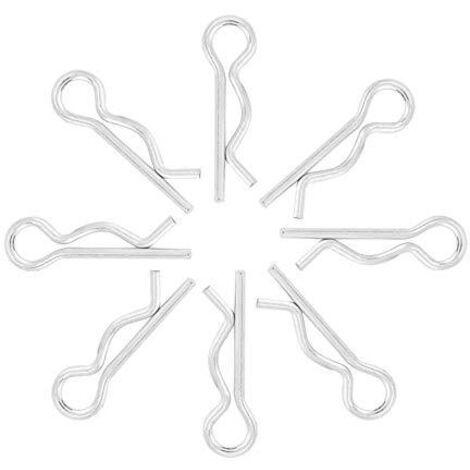 50pcs R Type Goupille À Goupille Clips Zingué Goupilles De Retenue Pinces 118mm