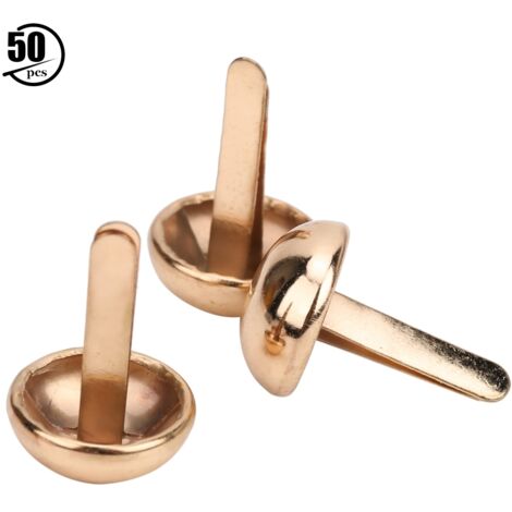 50PCS Rivets Champignon Alliage Zinc 15MM pour Décorations DIY Sacs Chaussures Vêtements Accessoires Doré